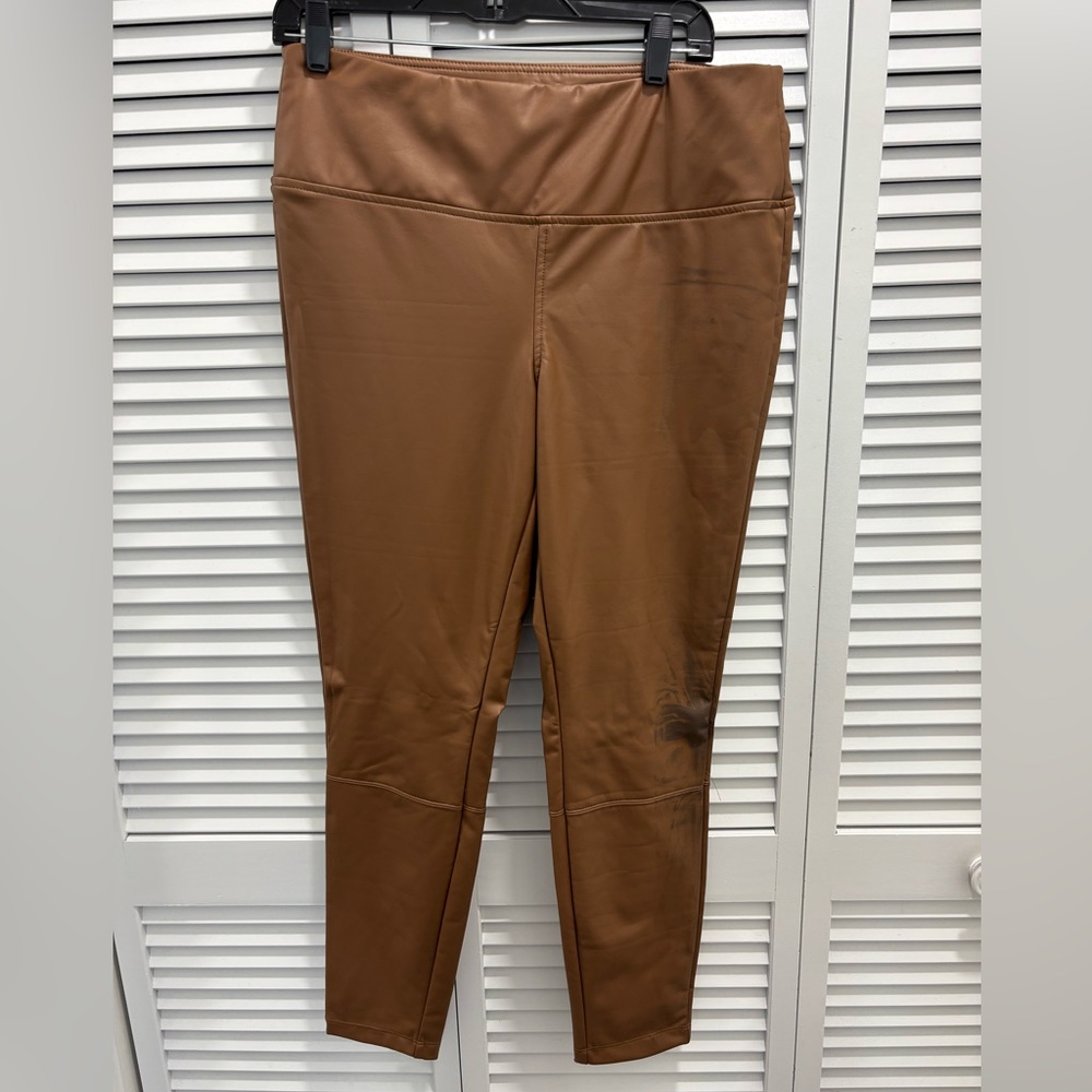 A New Day Faux Leather Pants - Brown - Size Large